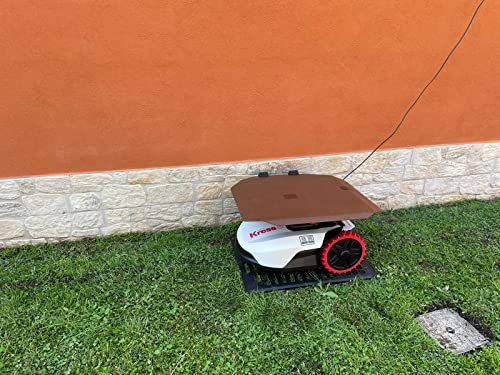 Garage copristazione Sidewall per Riparo di Robot tagliaerba Kress a Carica Laterale con Coperchio Ribaltabile e sensore di Pioggia (Big)
