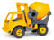 Lena 04215 - EcoActives Betonmischer, Baustellen Fahrzeug ca. 28 cm, robust mit beweglicher Mischtrommel, Spielfahrzeug für Kinder ab 2 Jahre, Gelb