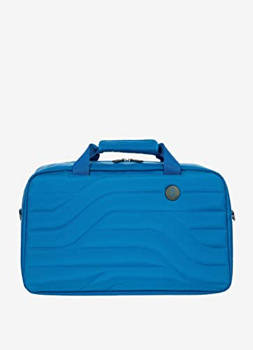 Bric's Weekender, Kollektion Ulisse B|Y, Leicht und Widerstandsfähig, Reisetasche mit Abnehmbarem Schulterriemen und Trolley-Griff, Handgepäck, Wasserabweisendes Material, 47x27x17, Neonblau