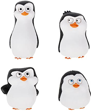 ngaty Pinguin-Kühlschrankmagnete – Tierdekor-Kunstharzmagnet, 4 Stück, 3D-Pinguin-Magnet für Küche, Kühlschrank und Schließfach, Heimdekoration und Bürodekoration.