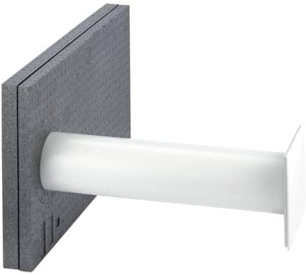 SIEGENIA AEROTUBE DD 110 Wand-Lüfter mit Laibungskanal EPP, dezentrale Wohnraum-Lüftung mit passiver Zu- & Abluft, Lüftungsanlage mit Filter, Schalldämmung und dezenter Designblende, Weiß