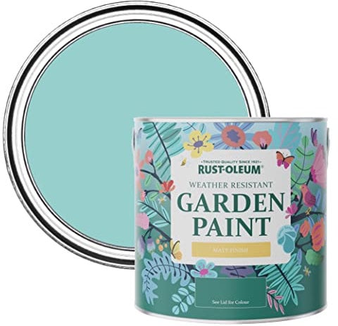 Rust-Oleum Blue Mould-Resistant Garden Paint In Matt Finish - Teal 2.5L