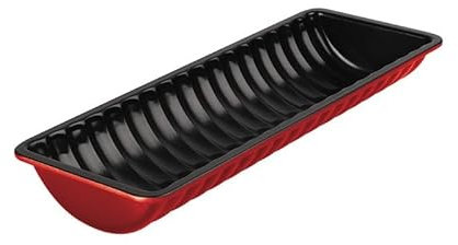 BerlingerHaus BH-7638 Moule à dos en forme de cerf avec revêtement anti-adhésif Burgundy Metallic Line