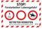 KOX Warn-/Absperrplane Forstarbeiten 45 x 65 cm zur Forst Absperrung bei Forstarbeiten