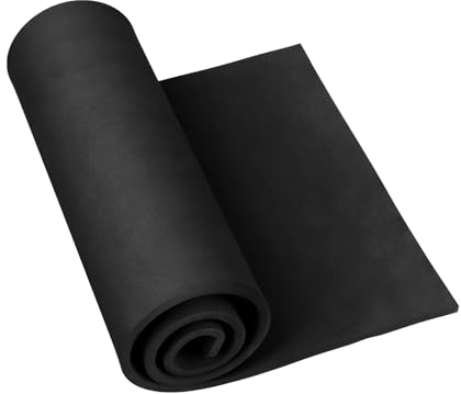 Do²ping Goma EVA Negra, Espuma EVA 8mm, 35.5 x 99cm EVA Foam Cosplay, Alta Densidad 86kg/m3 Rollo Goma EVA para Costume Proyecto DIY (8mm Negro)