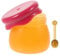 FRCOLOR Lip Balm Honey Pot 6g Small Lip Balm Jar Refillable Cosmetic Jar Empty Cream Container with Spoon-Red