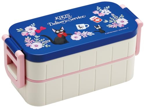 Skater YZW3AG-A 2-stöckige antibakterielle Lunchbox für Damen mit 2 Ebenen für den französischen Boten Ghibli, hergestellt in Japan