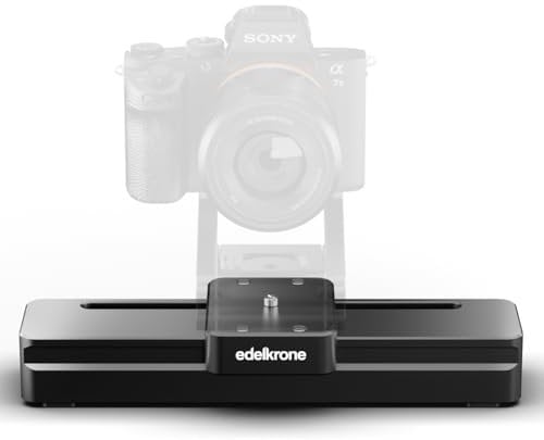 edelkrone SliderONE – motorisierter Kameraschlitten v3 – reibungslose Bewegung – Video Slider SteadyMOVE® Dämpfungstechnologie – Tragbarer Kameraschlider 15 cm – Kamera-Bewegung – Stativ
