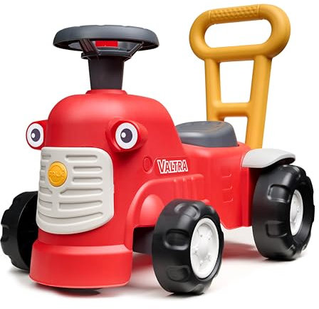 FALK - Porteur Vintage Tracteur Valtra avec Barre Ergonomique d'aide à la Marche - Dès 12 Mois - 90% de Plastique recyclé - Fabriqué en France - 950
