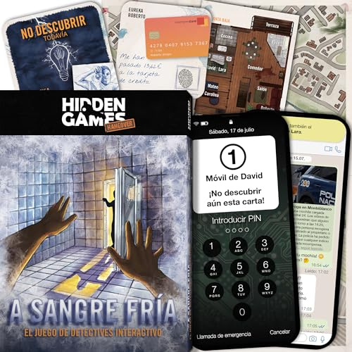 Hidden Games Hangover - A Sangre FRÍA - EL juego de Detectives interactivo - Español - Juego de crimen realista e interactivo, emocionante juego de Detectives, juego de Escape Room