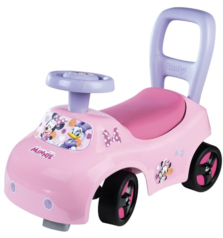 Smoby Minnie Maus Rutscher – wendiges Kinderfahrzeug mit Hupenlenkrad – Rückenstütze, Staufach, Kippschutz – für Kinder ab 10 Monaten
