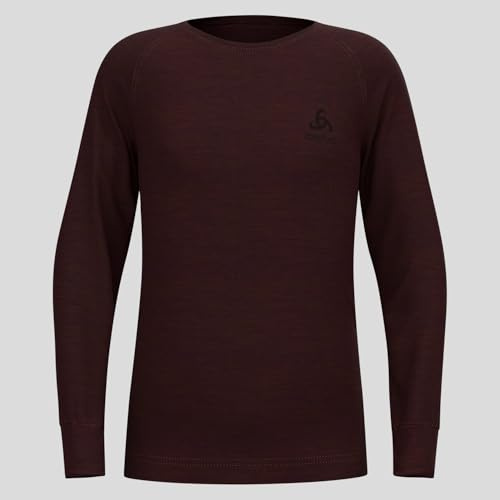 Odlo Thermounterwäsche Kinder Merino 200 I Sportunterwäsche Mädchen Jungen I Langarm Thermoshirt Langarm Thermoshirt mit Rundhals I Kinder