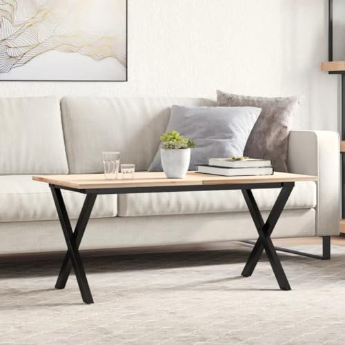 Homgoday Couchtisch-Gestell in X-Form Tischbeine Tischgestell Tischfusse Möbelfüße Tischkufen Tischgestell für Moderne Couchtisch, kafftisch, Wohnzimmer 90x30x43 cm Gusseisen