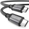 deleyCON 1m USB-C Kabel (USB 3.2 Gen2 10Gbit/s & 100W) Datenkabel Ladekabel 4K@60Hz für Ladegerät iPhone 16 15 Pro Max Airpods Watch Samsung Galaxy S25 S24 S23 iPad MacBook Tablet Switch PS5 SSD