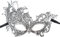 Masquerade -Maske, Silberspitzenmaske für Paare Frauen Mann mit Band bequemer Fit Halbmaske für Maskerade -Balls Party und Karnevalgras, Maskerade -Maske, Spitzenmaskerade -Maske