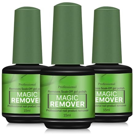Nail Polish Remover - 3Pcs Magic Nagellackentferner Für Die Maniküre｜ Entfernt Mühelos Gellack, Ohne Die Nägel Zu Beschädigen｜Remover UV Nagellack Keine Folie, Einweichen oder Einwickeln erforderlich