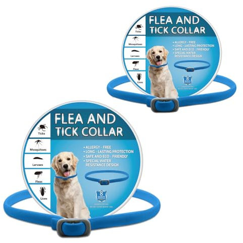 2 x Abwehr-Halsband, verstellbar, wasserdicht, geeignet für Welpen und Hunde, weich, bequem für kleine, mittelgroße und große Hunde