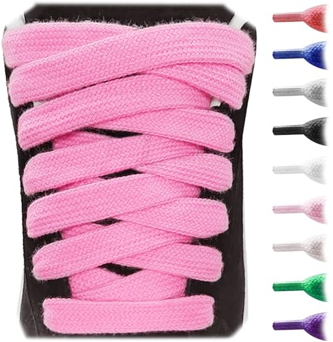 UamGlsob Lacets en Coton de 15 mm pour Puma Suede XL Sneaker, Lacets Extra Larges et Plats pour Chaussures de Skate et Baskets