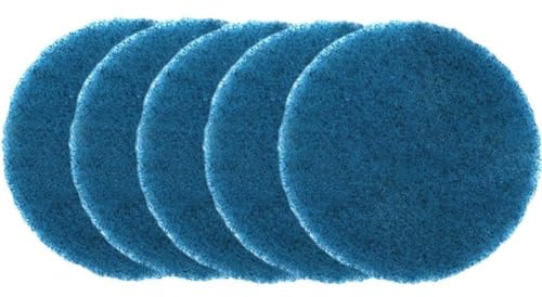 FUANA Industrielle Scheuerschwämme, 100 mm, Nylon-Reinigungspads, Duschen, Badewannen, Fliesen und Fugenmörtel, passend für Standard-10,2 cm Schleifscheiben, 5 Stück