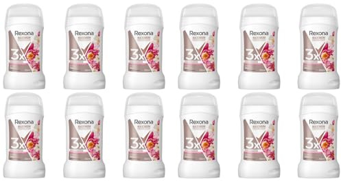 12x Rexona Women Maximum Protection Anti Transpirant Stick Bright Bouquet Deostick mit dem 3x Schutz bei Stress,Hitze und Bewegung Deodorant mit 96 Stunden Schutz vor Schweiß,50 ml (12er Pack)