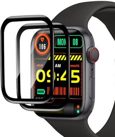 Carantee für Panzerglas für Apple Watch Series 7/8/9 45mm Schutzfolie, 2 Stück TPU Blasenfrei HD Klar Displayschutz, Stoßfest, Kratzfest Selbstheilend Displayschutzfolie, Schweißresistent