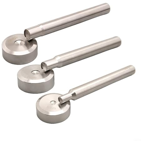 Entgoinggo Double Cap Rivet Setter Tool Kit Leather Punch And Anvil, For DIY Crafting Steel Hand Riveting Kit, For Bags Belts Shoes Repair(8mm)