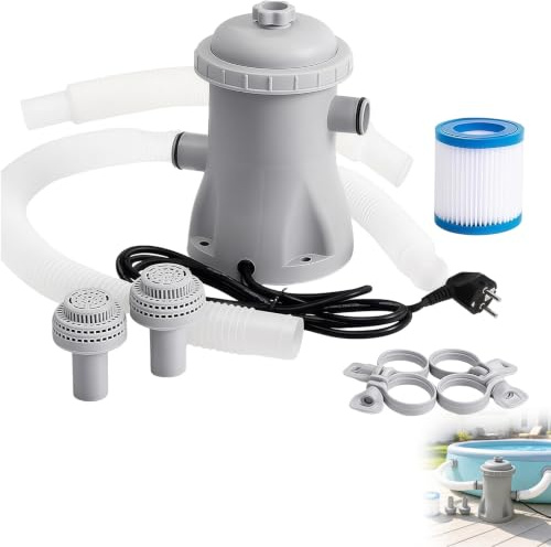Pompe Piscine,Système de filtration pour piscine | système de filtration à cartouche,kit complet de pompe gonflable pour piscine hors-sol