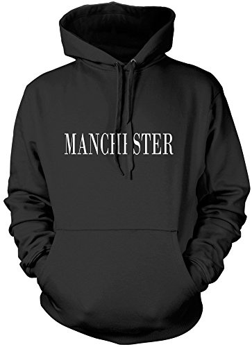Manchester Unisex Hoodie - Black Large