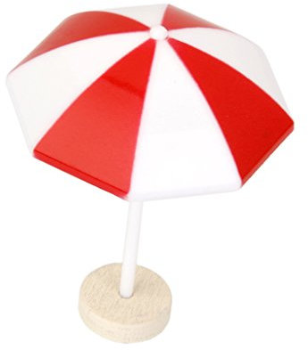 Gazechimp Mini Sonnenschirm Miniatur Garten Mini-Welt Ornament Gartendeko - Rot, S