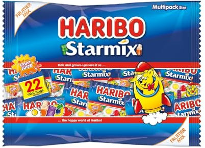 HARIBO Starmix – Gummy and Foam Sweets – Multipack – 22 x 16g Mini Bags