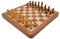 Deluxe Hardwood Folding Travel Magnetic Chess Set - 10 Inches