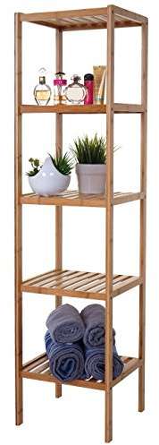 Mendler Badregal HWC-B18, Standregal, Bambus - 140x34x33cm | Badezimmer, Badschrank