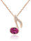KRUCKEL Collana Donna in Argento 925 - Design con Nota Musicale- Con Cristalli Austriaci Rosa - Ipoallergenici Swarovski® crystals - 5071040