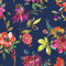 Holden Decor melgrano Floral Flowers Botanical Navy Gold Metallic Wallpaper