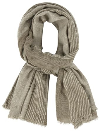 DAMILY Hommes Mode Foulard Echarpe de Plissée Rayée Confortable Coton Lin Hiver Étoles Châle