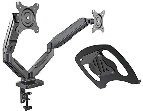 HFTEK - Monitor Halter Tischhalterung für Bildschirme von 15 bis 27 Zoll mit VESA 75/100 (HF24GLCB)