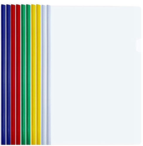 10pcs A4 Clear Clip Bar Files Report Project Presentation Slide Binder Folders (A4-10Pcs)