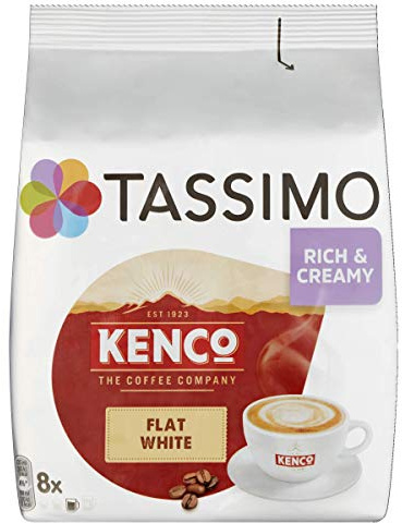 Tassimo Kenco Flat White Coffee Pods (16 pods, 8 servings)