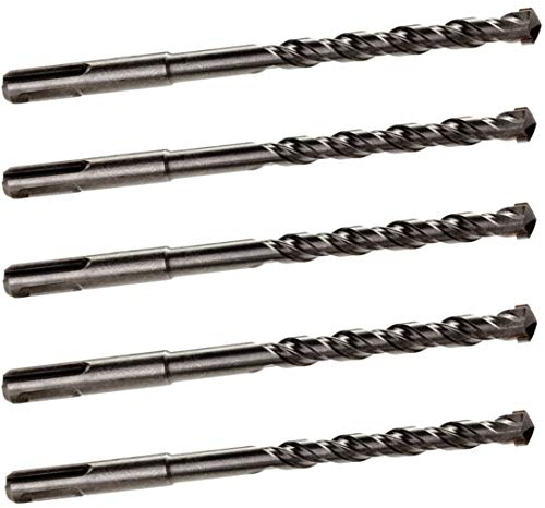 5 PACK OF - 8mm x 160mm LONG SDS + PLUS MASONRY DRILL BIT, TUNGSTEN CARBIDE TIP, FOR STONE CONCRETE BRICK