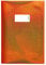 HERMA 19802 Heftumschlag A4 Glamour Orange, Hefthülle mit Beschriftungsetikett aus strapazierfähiger und abwischbarer holografischer Polypropylen-Folie, Heftschoner für Schulhefte, farbig