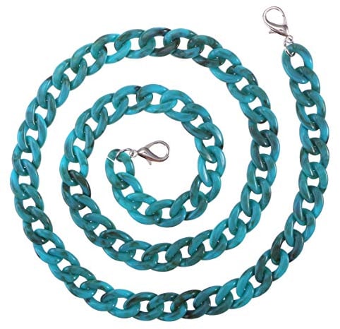 VALICLUD Harz Tasche Riemen Umhängetasche Kette Ersatz Acryl Kette Geldbörse Zubehör (120Cm)