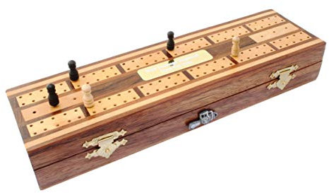 Gamekeepers Cottage gifts Chainsaw Wooden Cribbage Board with Playing Cards & FREE ENGRAVING 69