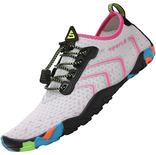 SAGUARO Water Shoes for Women Men Quick Drying Wet Beach Aqua Shoes for Swim Sea Surfing Diving Sailing Pool Mimi Pink 35 EU/2.5 UK