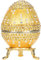 Pssopp Gold Style Ei Handbemaltes Vintage Ei Emailliertes mit Shinny Diamonds für Easter Egg Trinket Box