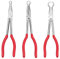 MUKCHAP 3-Piece Long Reach Hose Grip Pliers Set with Serrated Jaws, Offset Spark Plug Boot Removal Pliers for 3/8, 1/2, 3/4 Inch Dia. Hose
