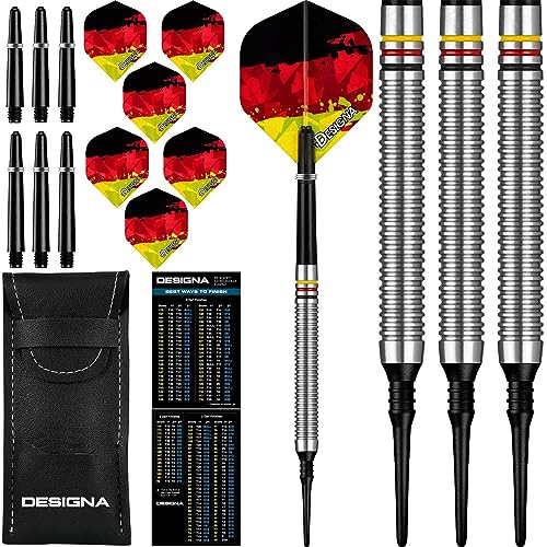 DESIGNA DARTS Patriot-X Darts | Soft Tip Darts Set | Deutschland | 20g (D9534)