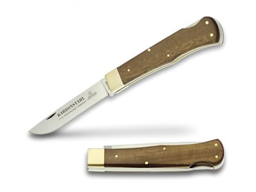 Hubertus Notschlachter/Kohlenstoffstahl Taschenmesser Klappmesser Messer | Kohlenstoffstahl C55 / Bubinga Holz