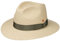 Mayser Sombrero Panamá Menton Mujer/Hombre - Made in The EU protección UV de Sol con Banda Grosgrain Verano Primavera/Verano - 56 cm Natural-Verde