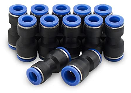Bwintech 12 Pcs 10mm bis 12mm pneumatische gerade Verringerung Push to Connect Adapter Quick Release Reducer Fittings(PG10-12)