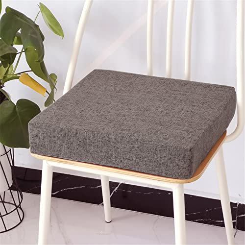 FANSU Sitzerhiohung, Sitzkissen Memory Foam Bequeme Bürostuhl Stuhlkissen für Auto/Esstisch Stühle/Rollstuhl/Gartenstühle/Sofa Rücken Sitzkissen (50x50x5cm,Anti-Rutsch dunkelgrau)